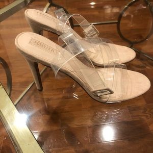 Clear strappy sandals